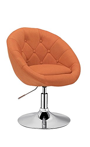 Retro Cocktail Sessel Esszimmerstuhl Bürostuhl Lounge Angenehmer Stoff Orange