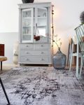 Neuer Teppich | im angesagten Shabby Chic Look | für Wohnzimmer, Schlafzimmer, Kindergarten | Grau (9508 225cm x 155cm)