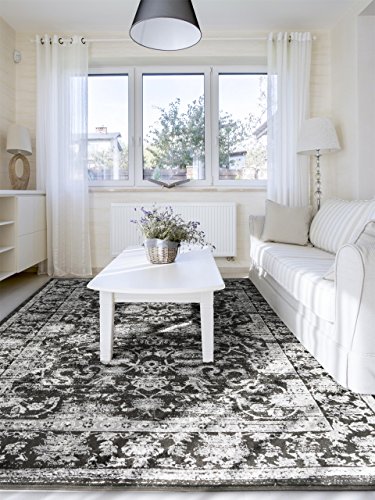 benuta Vintage Teppich im Used-Look Velvet Schwarz 160x230 cm | Moderner Teppich für Schlafzimmer und Wohnzimmer benuta Vintage Teppich im Used-Look Velvet Schwarz 160x230 cm | Moderner Teppich für Schlafzimmer und Wohnzimmer