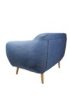 Retro Sofa Azure 2-Sitzer Stoff Denimblau