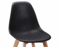 4 Stühle Skandinavisches Design – ergonomisch geformte Sitzfläche – Füße aus Buchenholz – Collection dawy schwarz