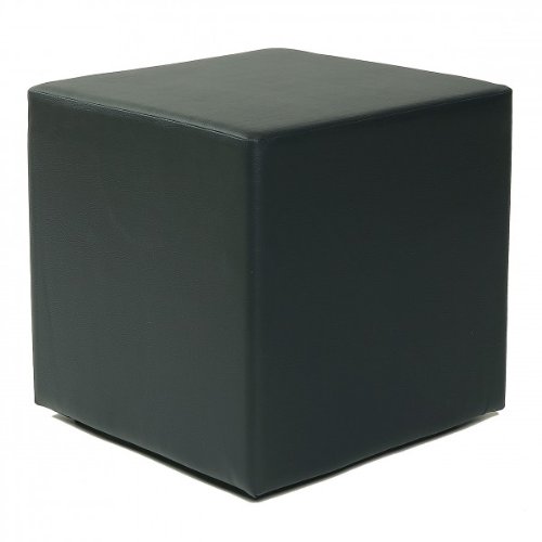 Design Sitzwürfel Kubus I Kunstleder Hocker 45x45x45 cm modern in schwarz