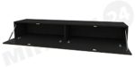 TV Schrank Vigo, Fernsehschrank, TV Lowboard mit Grifflose Öffnen, Hängeschrank Hochglanz Matt Wohnwand (Länge: 140 cm, Schwarz / Schwarz Hochglanz)