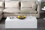 Design Couchtisch MONOBLOC XL 100cm hochglanz weiss