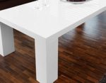 Couch-Tisch weiß Hochglanz aus MDF 120x60cm recht-eckig | Lucky | Schicker Wohnzimmer-Tisch in angesagter Hochglanz Lackierung weiss 120cm x 60cm