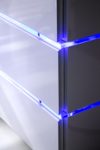 Robas Lund TV-Lowboard Sonia Hochglanz weiß LED Effektbeleuchtung blau 110 x 42 x 44 cm 59057W11