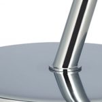Relaxdays Kaffeetisch Glas u. Chrom, Runder Beistelltisch f. Kaffee Tee, Ablage f. Garten Hxbxt: 52 x 45 x 45 cm Edge, Metall, Silber, 45 x 45 x 52 cm