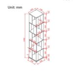SUBBYE Lagerung Regale Einfache Bücherregal Student Kreative Bücherregal 360 ° Drehbare Standregal Multifunktionale Wohnzimmer Schließfächer Größe Optional ( Farbe : Color-1 , größe : 5 layers )