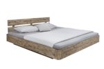 Woodkings® Bett 180x200 Hampden Doppelbett Akazie weiß gebürstet Schlafzimmer Massivholz Design Doppelbett Schwebebett massive Naturmöbel Echtholzmöbel günstig