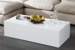 Design Couchtisch MONOBLOC XL 100cm hochglanz weiss