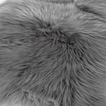 Faux Lammfell Schaffell Teppich (60 x 90 cm) Lammfellimitat Teppich Longhair Fell Optik Nachahmung Wolle Bettvorleger Sofa Matte (Grau)