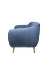 Retro Sofa Azure 2-Sitzer Stoff Denimblau