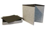Echtwerk EW-SW-0460 Sitzwürfel, StoreCube, faltbar, circa 38 x 38 x 38 cm Kunstleder, Strukturstoff, grau