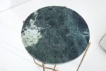 Exklusiver Beistelltisch NOBLE aus hochwertig verarbeitetem grünem Marmor Tisch Marmorplatte Wohnzimmertisch
