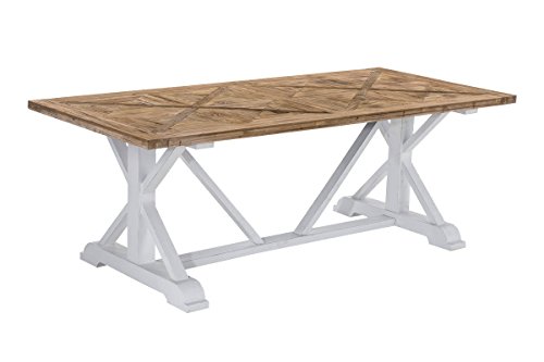 CLP Holz Esszimmer-Tisch ADAMO, handgefertigt, stabil, Shabby chic Landhaus-Stil, bis zu 2 Größen wählbar