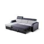 Ecksofa Deco, Eckcouch mit Bettkasten und Schlaffunktion, Design-Schlafsofa mit einstellbaren Kopfstützen, Polsterecke, Elegante L-Form Couch Couchgarnitur
