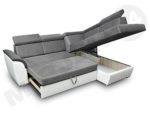 Ecksofa Madera II, Design-Schlafsofa mit einstellbaren Kopfstützen, Eckcouch mit Bettkasten und Schlaffunktion, Polsterecke, Kunstleder + Microfaser, Elegante L-Form Couch Couchgarnitur