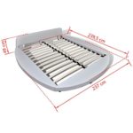 Festnight Polsterbett Bett Doppelbett Ehebett mit LED aus Kunstleder ohne Matratze 180 x 200 cm Rund Weiß