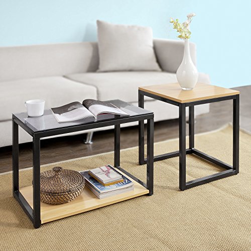 SoBuy® 2er Set Couchtisch Beistelltisch 2-teilig Satztisch Sofatisch FBT35-SCH SoBuy® 2er Set Couchtisch Beistelltisch 2-teilig Satztisch Sofatisch FBT35-SCH