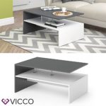 VICCO Couchtisch AMATO 90 x 60 cm - Wohnzimmertisch Beistelltisch Holztisch Kaffeetisch - 3 Farben zur Auswahl