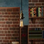 Vintage Pendelleuchte, Elfeland Retro Antike Edison Hängelampe Lampe Zubehör, E27 Lampenfassung 3-adriges Textilkabel(ohne Birne)