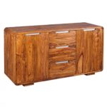 WOHNLING Sideboard Massivholz Kommode 145 x 45 cm