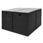 21tlg PolyRattan Sitzgarnitur Gartengarnitur Lounge Gartenset Sitzgruppe Essgruppe Gartenmöbel Rattan
