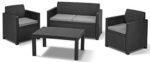 Allibert 201319 Lounge Set Merano Set, Rattanoptik, Kunststoff