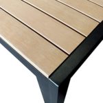 Aluminium Gartentisch Terrassentisch mit Polywood Tischplatte 205x90cm
