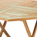 DIVERO GL05529 8-eckiger Balkontisch Gartentisch Beistelltisch Holz Teak Tisch für Terrasse Balkon Wintergarten witterungsbeständig behandelt massiv Ø 100 cm natur