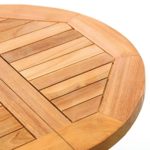 DIVERO Kindertisch Gartentisch Balkontisch Beistelltisch Holz Teak klappbar rund