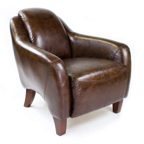 Echtleder Vintage Sessel Ledersessel Braun Design Lounge Clubsessel NEU 455