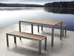 Gartenmöbel Set Aluminium Polywood braun 8-Sitzer NARDO