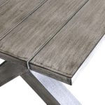 Lagerräumung - Beeindruckender Luxus Gartentisch aus Aluminium, Holzoptik, Niveauausgleich, 200x94cm