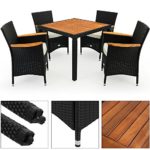 PolyRattan Sitzgruppe Akazienholz Gartenmöbel Lounge Gartenset Essgruppe Sitzgarnitur Poly Rattan MODELLAUSWAHL
