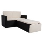 Polyrattan Gartenmöbel Sitzgruppe Relax Comfort für 2 Personen