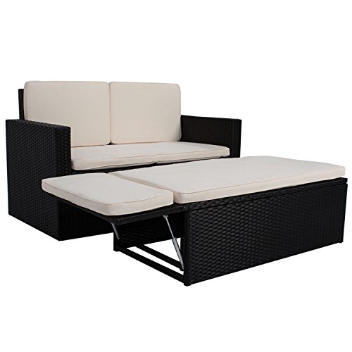 Polyrattan Gartenmöbel Sitzgruppe Relax Comfort für 2 Personen