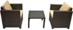 Polyratten Gartenmöbel Set Gartengarnitur Balkonmöbel-Set Aluminium SJ-D-S01 Grau