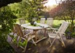 SAM® Gartengruppe, 7 teilig, Gartenmöbel aus Teak-Holz, 6 x Garten-Hochlehner, 1 x Auszieh-Tisch, Terrassen-Möbel aus Holz, Massivholz-Möbel, Teakholz-Möbel für Garten oder Terrasse [521294]