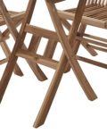 SAM® Teak Holz Balkongruppe, Gartengruppe, Gartenmöbel, 3tlg., klappbar, 2 x Klappstuhl, 1 x Tisch [53262679]