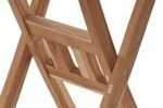 SAM® Teak-Holz Balkontisch, Gartentisch, Klapptisch, Holztisch Square, 60 x 60 cm quadratisch, zusammenklappbarer Tisch aus Massivholz, leicht zu verstauen, ideal für Balkon, Terrasse oder Garten