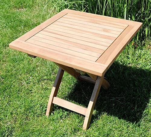 TEAK Klapptisch Holztisch Gartentisch Garten Tisch Beistelltisch 45x45cm Holz PICNIC von AS-S