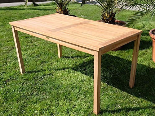 TEAK XL Holztisch 120x70cm Gartenmöbel Gartentisch Garten Tisch Holz sehr robust Modell: ALPEN von AS-S