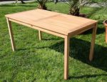 TEAK XL Holztisch 150x80cm Gartenmöbel Gartentisch Garten Tisch Holz sehr robust Modell: ALPEN von AS-S