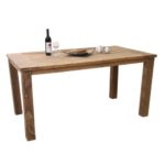 Teaktisch "Sobura" Holztisch Gartentisch aus recyceltem Teak, Gartenmöbel Tisch mit rustikaler Oberfläche, widerstandsfähig und witterungsbeständig, zeitloses Design, Maße ca. 160 x 90 x 75 cm