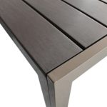 Wohaga®­ Aluminium Esstisch Gartentisch mit Polywood / Non Wood Tischplatte 150x90xH74 Champagner/Mokka Gartenmöbel Terrassenmöbel