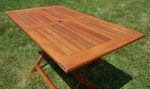 klappbarer Gartentisch Holztisch Tisch Klapptisch 120x70cm aus Eukalyptus Hartholz wie Teak von AS-S