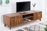 Design TV Board RETRO 145cm Sheesham Lowboard Fernsehschrank Wohnzimmerschrank