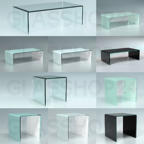 Designer Couchtisch/Glastisch | 35 oder 50 cm hoch | 4 Größen | 5 Farben