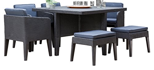Keter Dining Set, Columbia, 7-teilig, graphit, 56x54x68 cm, 17204121